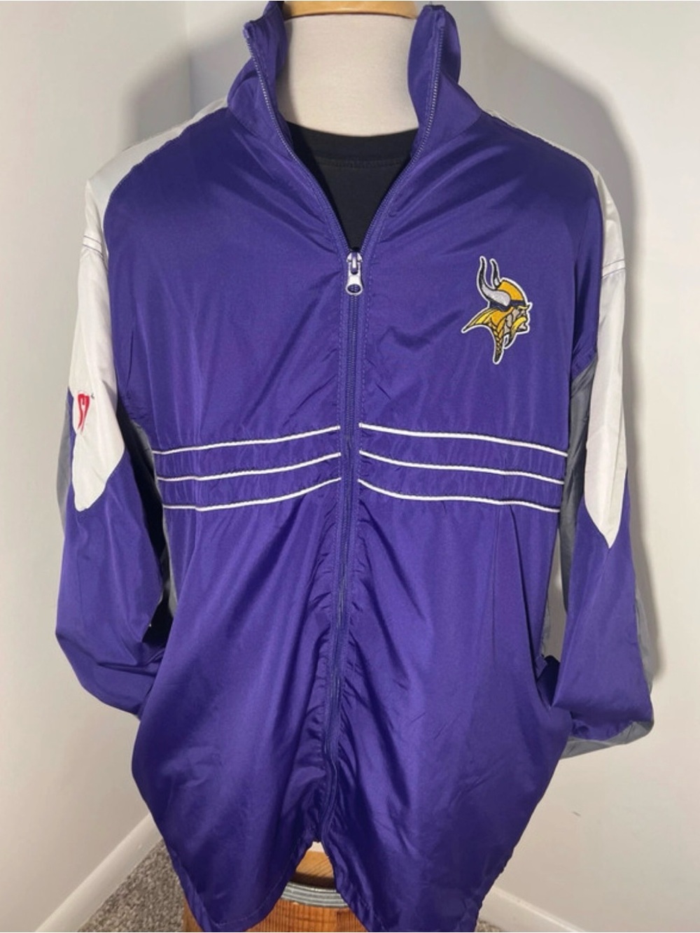 Reebok Purple and White Minnesota Vikings Windbreaker Jacket